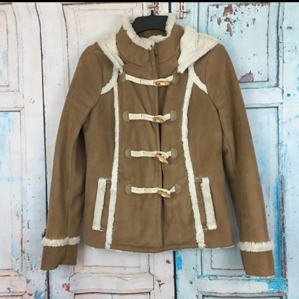 Anthropologie Idra Kai Faux Shearling Coat